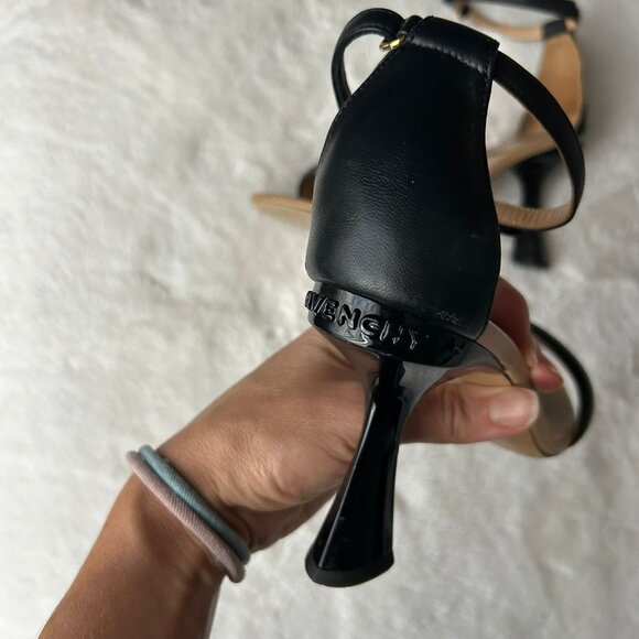 Givenchy Italy Made Womens 37 US 6 Black Leather High Heels Sandals Pumps Shoes - Picture 6 of 10